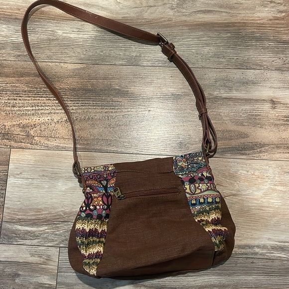 Sakroots Crossbody Purse Messenger Bag Woven Multiple Pockets Adjustable Strap - Picture 5 of 7